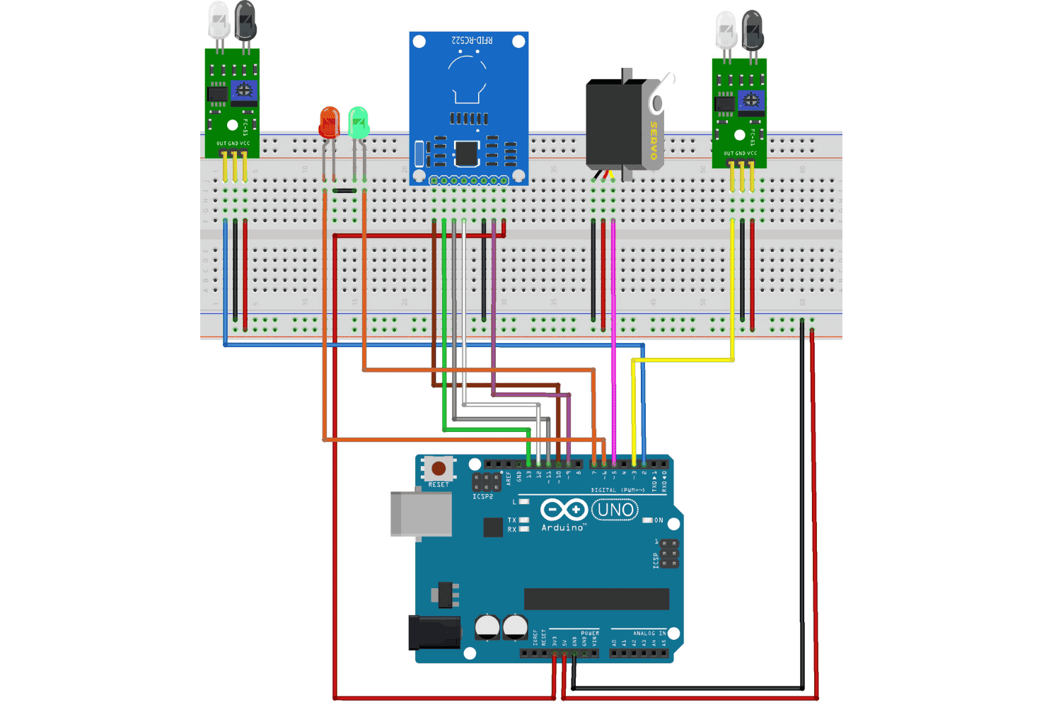 Automatic Toll Gate System Circuit Diagram Automatic Toll Gate System Circuit Diagram