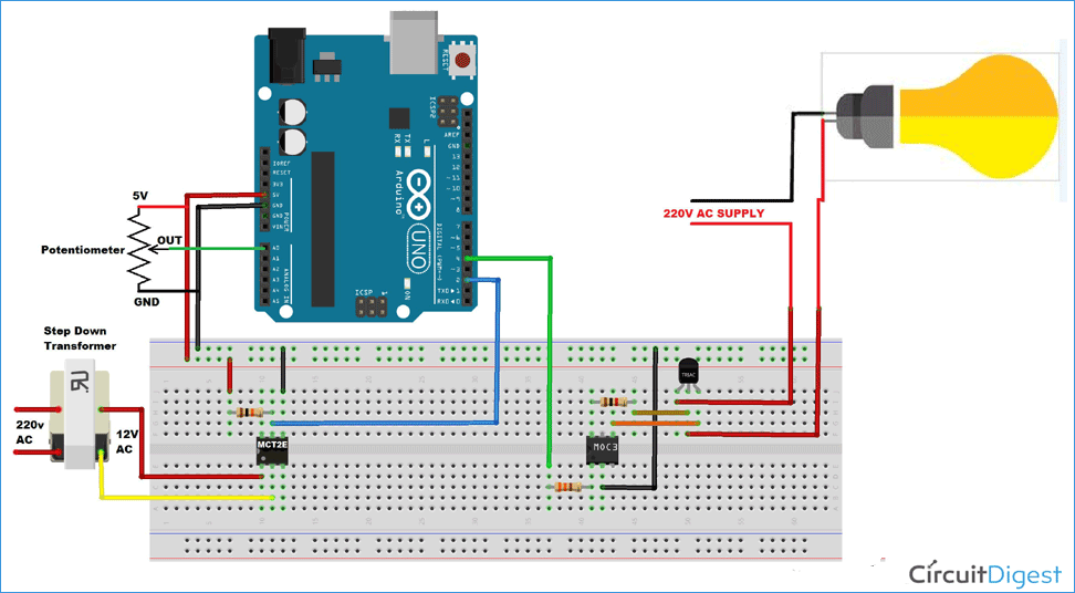 Circuit Diagram of AC Light Dimmer Circuit Diagram of AC Light Dimmer