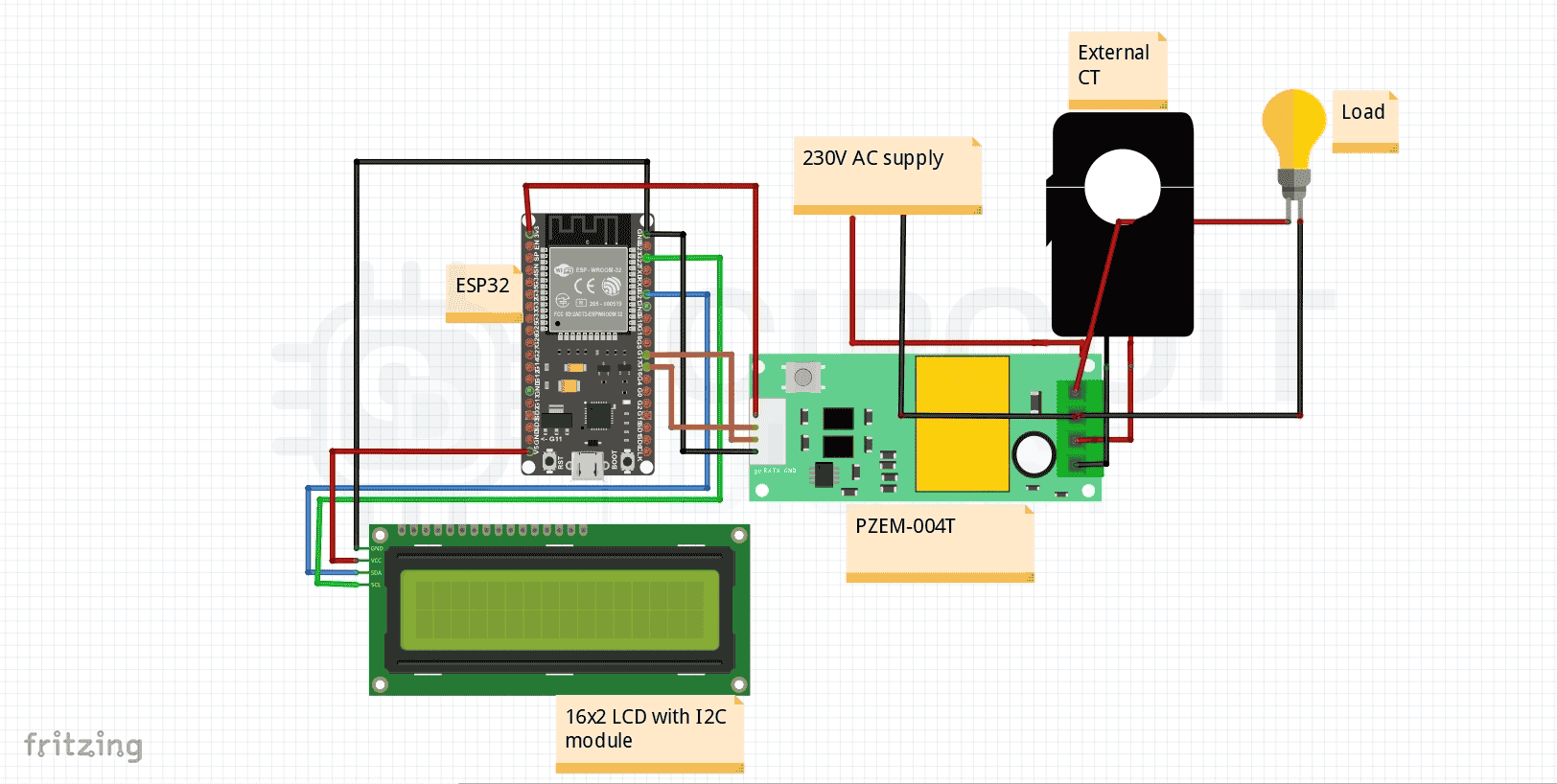 Circuit Diagram of the Energy Monitoring System Circuit Diagram of the Energy Monitoring System