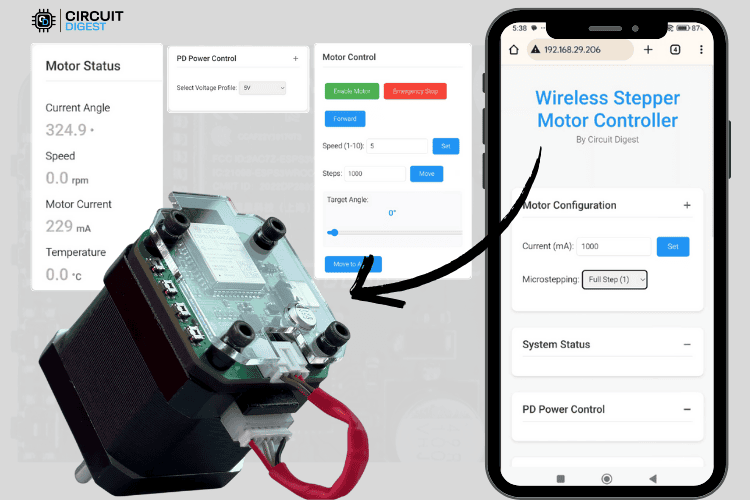 DIY Wireless Stepper Motor Driver with PD Control DIY Wireless Stepper Motor Driver with PD Control
