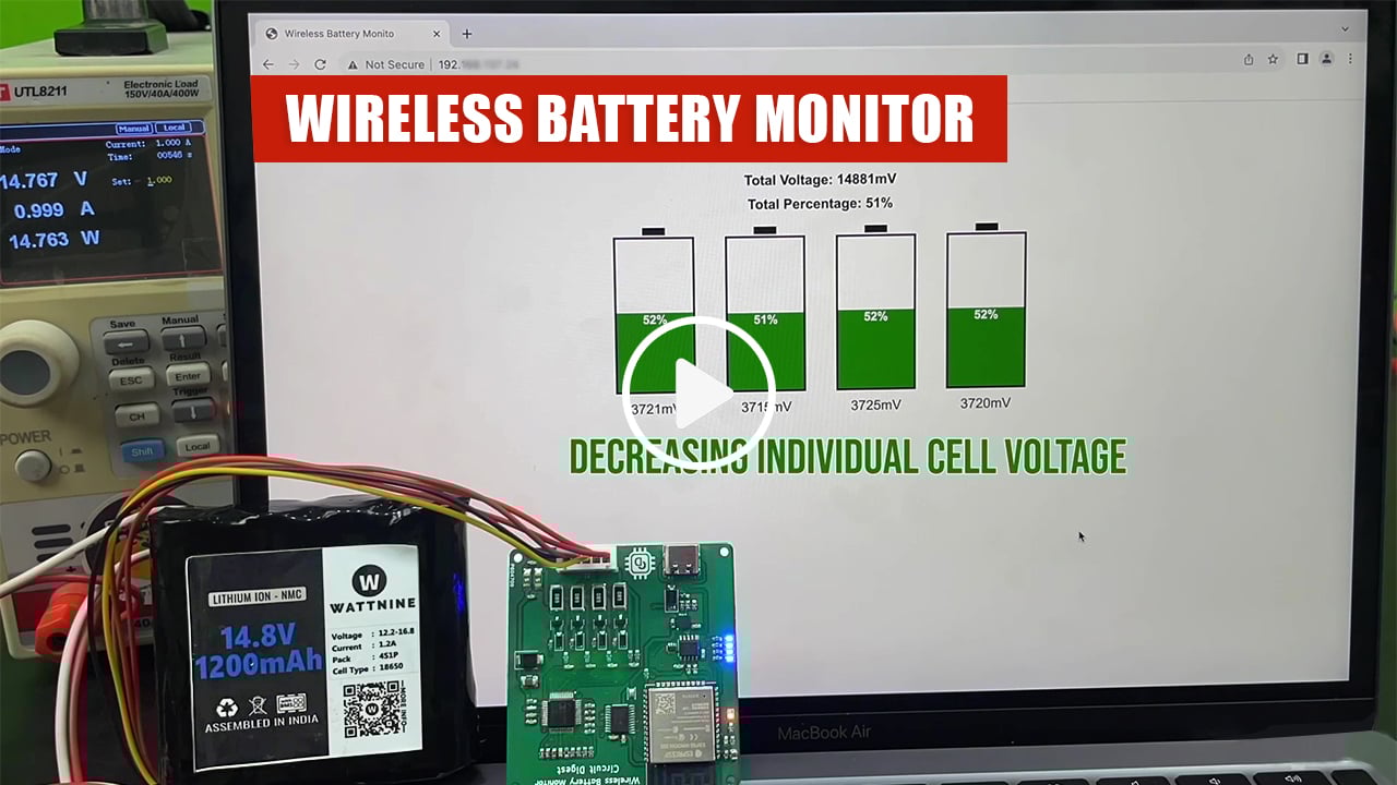 Lithium Cell Monitoring System using ESP32  Build your own wireless bms using ESP32