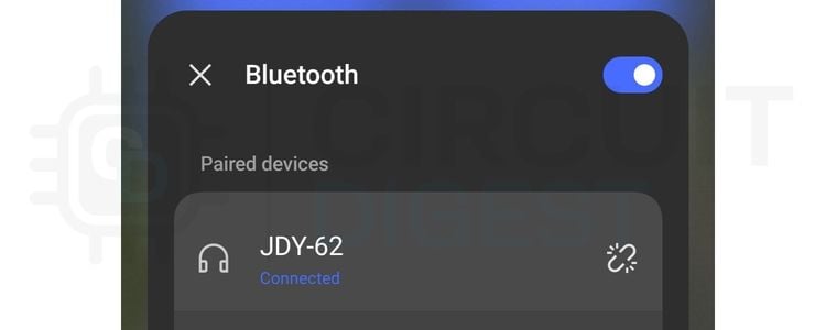 JDY-62 Bluetooth module paired with mobile smartphone for wireless audio streaming to LiteWing drone speaker system