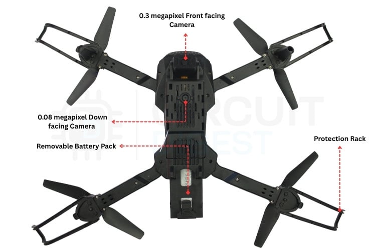 E88 Drone bottom view