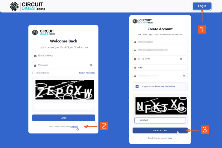 Signing in to API Cloud account