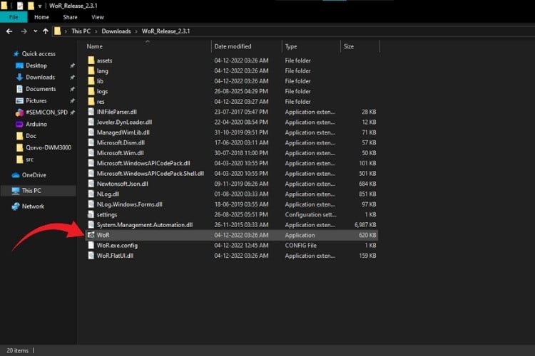 Running WoR Imager as administrator to install Windows 11 ARM on Raspberry Pi