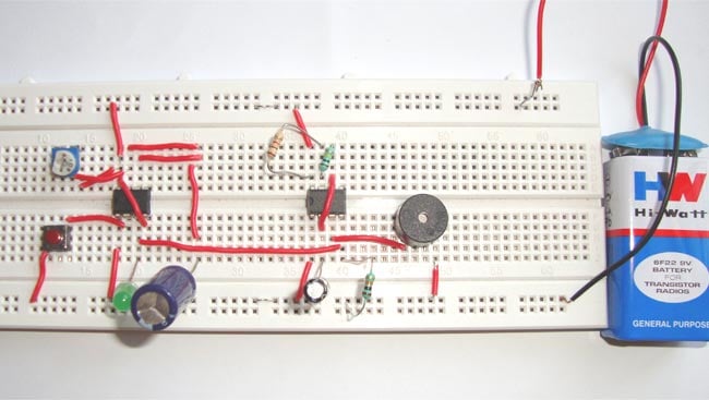 Door Bell Circuit using 555 Timer IC Doorbell using IC 555