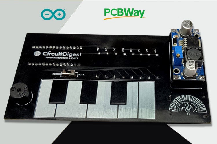 Arduino based Touch Capacitive Piano PCB Arduino based Touch Capacitive Piano PCB