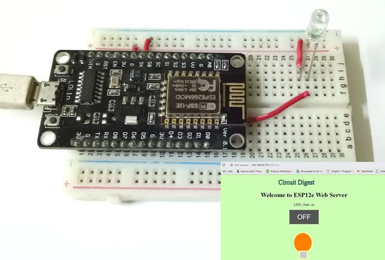 How to build NodeMCU Webserver and control an LED from a Webpage