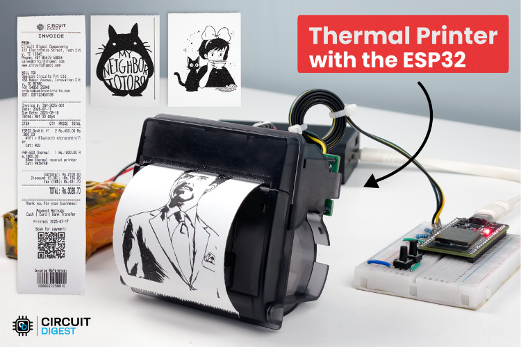 ESP32 Thermal Printer - Print Invoice, Receipts, Barcode, QR code, Images etc ESP32 Thermal Printer - Print Invoice, Receipts, Barcode, QR code, Images etc