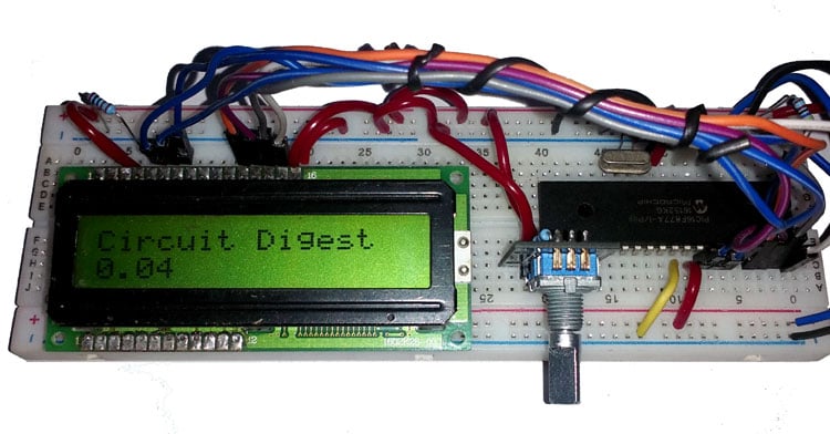 PIC Microcontroller PIC16F877A Rotary Encoder Interfacing Tutorial