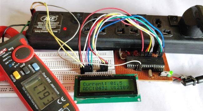 Digital Ammeter Circuit using PIC Microcontroller and ACS712
