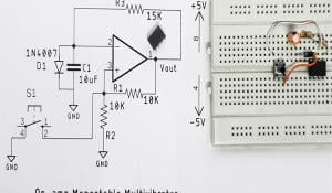 Monostable Multivibrator Circuit using Op-amp Monostable Multivibrator Circuit using Op-amp