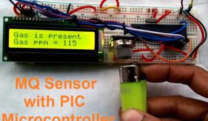 MQ sensor with PIC microcontroller MQ sensor with PIC microcontroller