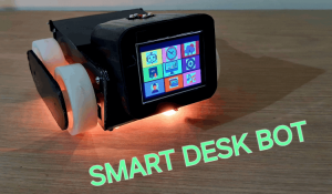 Smart Desk Bot with Push-Button and Voice Command Controls Smart Desk Bot with Push-Button and Voice Command Controls